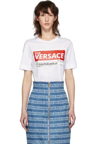 Versace: White Tabloid T